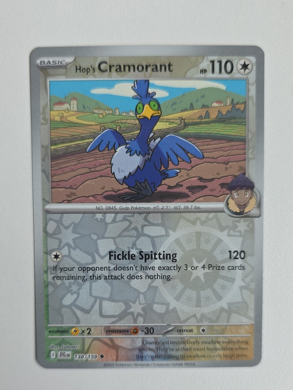 Pokemon Hop's Cramorant Trading Card